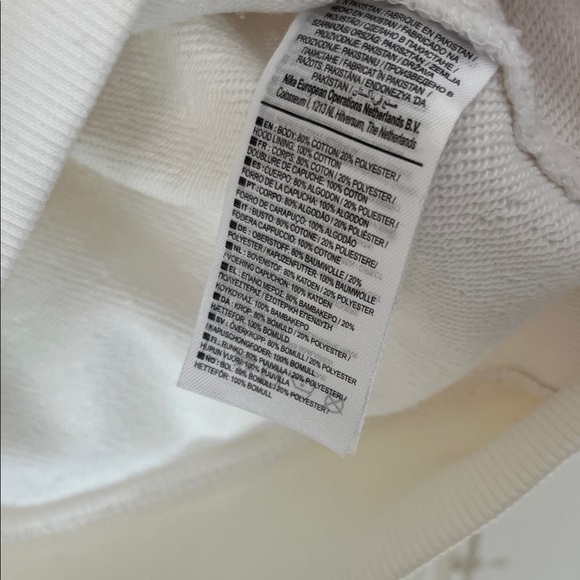 Nike White Hoodie with Black Logo women’s large - Picture 2 of 5